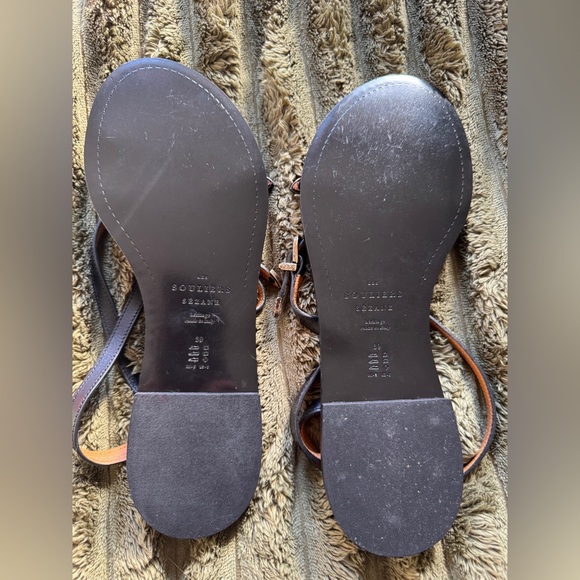 Sézane Roxanne Leather Sandal Black US Size 8 - Picture 4 of 5